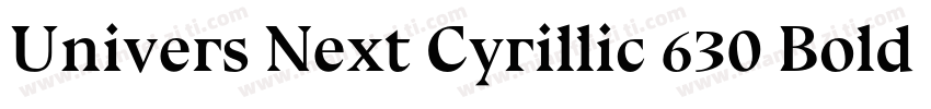 Univers Next Cyrillic 630 Bold字体转换